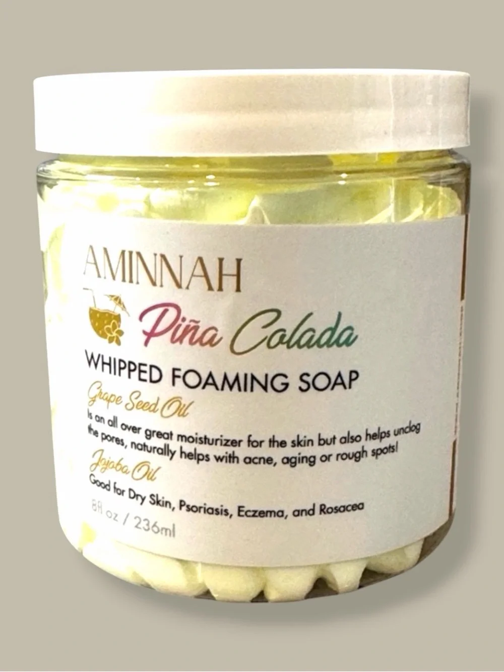 AMINNAH Piña Colada Whipped Foaming Soap